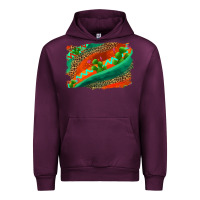 Mauve Wine westerb aztec and leopard background Urban Hoodie - AdoDesignShop
