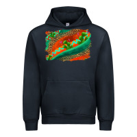 Navy westerb aztec and leopard background Urban Hoodie - AdoDesignShop