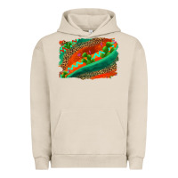 Pigment French Oak westerb aztec and leopard background Urban Hoodie - AdoDesignShop
