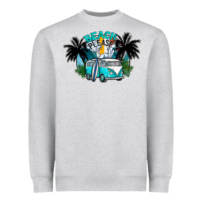 Beach Please Heavyweight Sweatshirt by CowhideDigitalArt | Teevron
