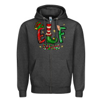 Charcoal Heather Elf Squad Zipper Hoodie - CowhideDigitalArt
