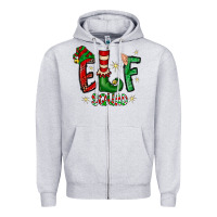 Heather Grey Elf Squad Zipper Hoodie - CowhideDigitalArt