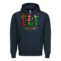 Navy Elf Squad Zipper Hoodie - CowhideDigitalArt