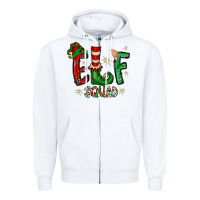 White Elf Squad Zipper Hoodie - CowhideDigitalArt