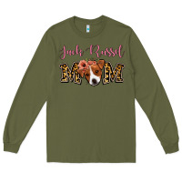 Army Green Jack Russel Mom Long Sleeve Tee - Jasminsmagicworld