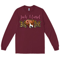 Burgundy Jack Russel Mom Long Sleeve Tee - Jasminsmagicworld