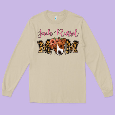 Jack Russel Mom Long Sleeve Tee Designed By Jasminsmagicworld