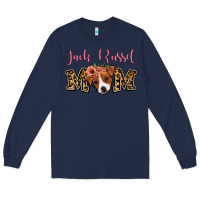 Navy Jack Russel Mom Long Sleeve Tee - Jasminsmagicworld