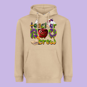 Teacher Boo Crew Heavyweight Hoodie Designed By Barkaloodesign