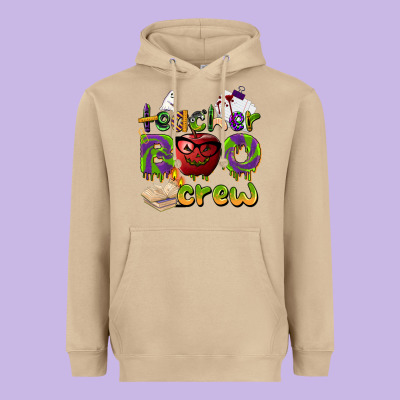 Teacher Boo Crew Heavyweight Hoodie Designed By Barkaloodesign