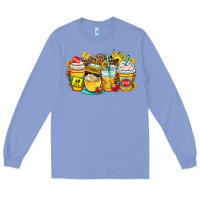 Colony Blue school bus coffee cups Long Sleeve Tee - OliviaCreatesArt