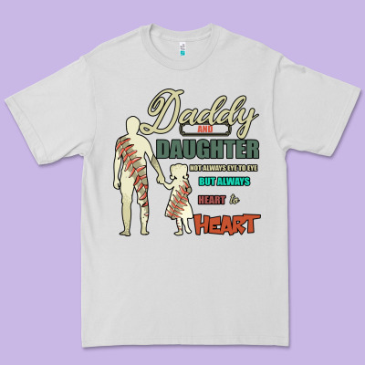 Daddy And Daughter Not Always Eye To Eye But Always Heart To Heart Premium Tee Designed By Bettercallsaul
