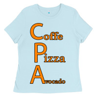Baby Blue coffe pizza avocado Ladies Tee - Bettercallsaul