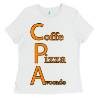 Coffe Pizza Avocado Ladies Tee | Teevron