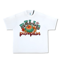 White hello pumpkin Urban Heavy Tee - CowGirlArtShop
