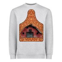 Heather Grey Barn Earning Heavyweight Sweatshirt - CowhideDigitalArt
