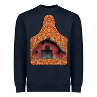 Navy Barn Earning Heavyweight Sweatshirt - CowhideDigitalArt