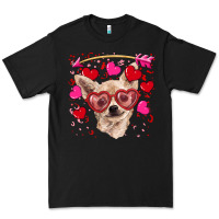 Black valentine's day  chihuahua Premium Tee - RanaPortraitStore