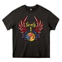 Asphalt angel wings softball Heavy Core Tee - Jasminsmagicworld