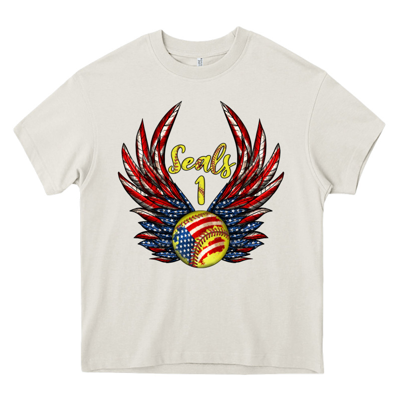 Angel Wings Softball Heavy Core Tee by Jasminsmagicworld | Teevron