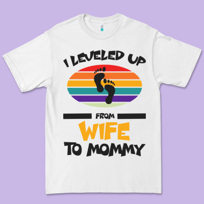 I Leveled Up From Wife To Mommy Premium Tee Designed By Bettercallsaul