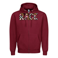 Burgundy race Zipper Hoodie - Artiststas