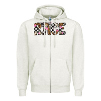 Oatmeal Heather race Zipper Hoodie - Artiststas
