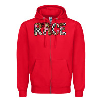 Red race Zipper Hoodie - Artiststas
