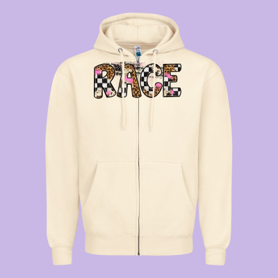 Race Zipper Hoodie Designed By Artiststas