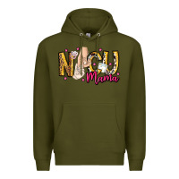 Army Green Nicu Mama Premium Hoodie - CowhideDigitalArt