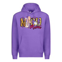 Purple Nicu Mama Premium Hoodie - CowhideDigitalArt