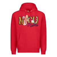 Red Nicu Mama Premium Hoodie - CowhideDigitalArt