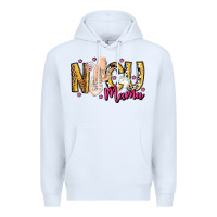 White Nicu Mama Premium Hoodie - CowhideDigitalArt