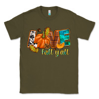Army Green Love Fall y'all Classic Tee - NancyCooperArtShop