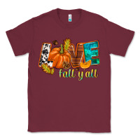 Burgundy Love Fall y'all Classic Tee - NancyCooperArtShop