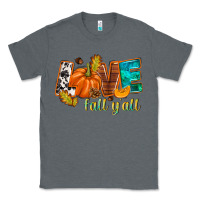 Charcoal Heather Love Fall y'all Classic Tee - NancyCooperArtShop
