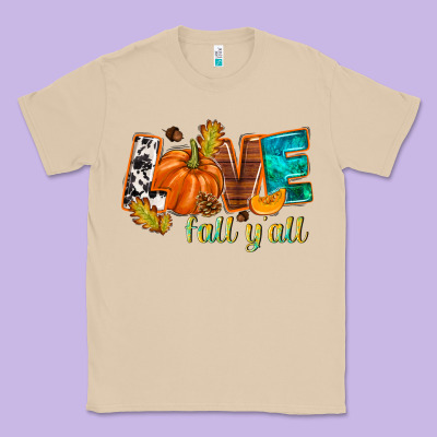 Love Fall Y'all Classic Tee Designed By Nancycooperartshop