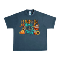 Midnight Navy pumpkin spice and jesus christ Urban Heavy Tee - CowGirlArtShop