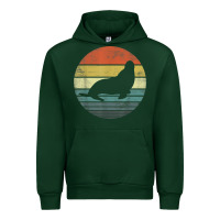 Forest Green Seal Lover Gifts Retro Vintage Sea Lion Animal Silhouette Urban Hoodie - trangStudio