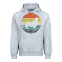 Heather Grey Seal Lover Gifts Retro Vintage Sea Lion Animal Silhouette Urban Hoodie - trangStudio