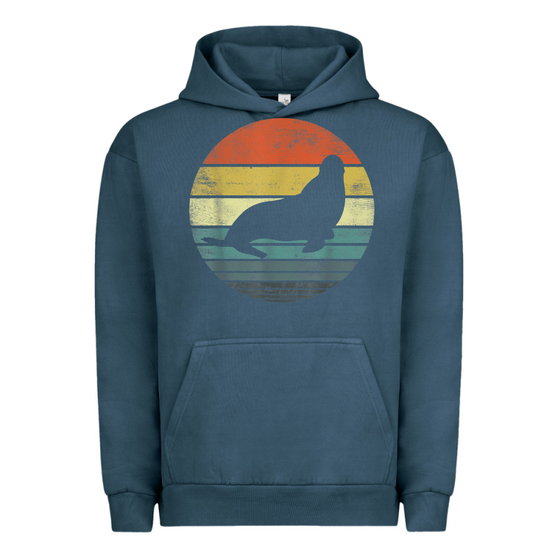 Seal Lover Gifts Retro Vintage Sea Lion Animal Silhouette Urban Hoodie by trangStudio | Teevron