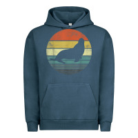 Pigment Midnight Navy Seal Lover Gifts Retro Vintage Sea Lion Animal Silhouette Urban Hoodie - trangStudio