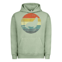 Pigment Oil Green Seal Lover Gifts Retro Vintage Sea Lion Animal Silhouette Urban Hoodie - trangStudio