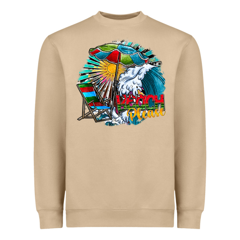 Beach Please Heavyweight Sweatshirt by CowhideDigitalArt | Teevron