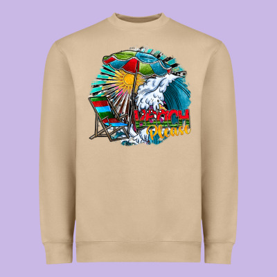 Beach Please Heavyweight Sweatshirt Designed By Cowhidedigitalart