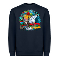 Navy beach please Heavyweight Sweatshirt - CowhideDigitalArt