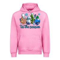 Fuchsia Pink tis the season christmas tree  cake winter and snowman Urban Hoodie - AdoDesignShop