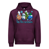 Mauve Wine tis the season christmas tree  cake winter and snowman Urban Hoodie - AdoDesignShop