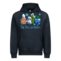Navy tis the season christmas tree  cake winter and snowman Urban Hoodie - AdoDesignShop