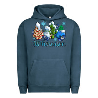 Pigment Midnight Navy tis the season christmas tree  cake winter and snowman Urban Hoodie - AdoDesignShop